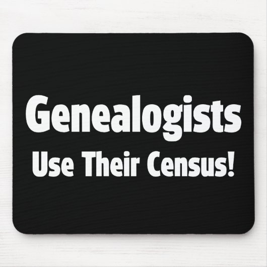 Genalogisten gebruiken hun telling muismat (Voorkant)