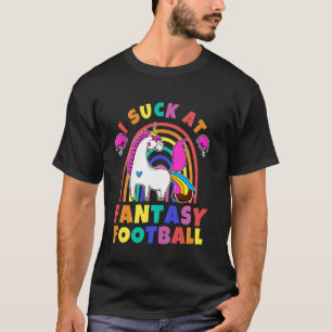 Gênante Fantasy Football Rainbow Unicorn Poop T-shirt