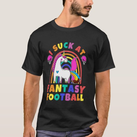 Gênante Fantasy Football Rainbow Unicorn Poop T-shirt (Voorkant)