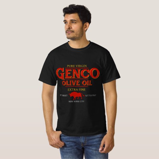 Genco Olijfolie Little Italy New York City T-shirt (Voorkant volledig)