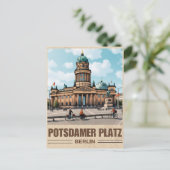 Gendarmenmarkt Berlin plein - postdamer platz Briefkaart (Staand voorkant)