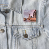 Gendarmenmarkt Berlin Vierkante Button 5,1 Cm (In situ)