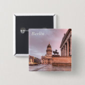 Gendarmenmarkt Berlin Vierkante Button 5,1 Cm (Voorkant /achterkant)