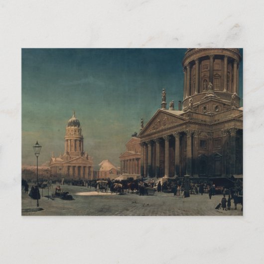 Gendarmenmarkt in Winter, 1857 Briefkaart (Voorkant)