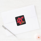 Gender Anarchy rood Een symbool stickers (Envelop)