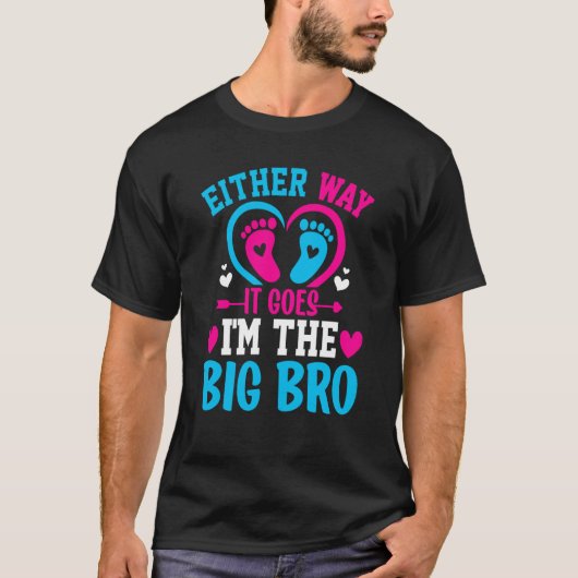 Gender Announcement Either Way it goes I'm The Big T-shirt (Voorkant)