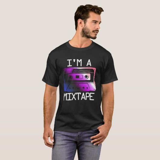 Gender Fluid Cassette Non Binary Neutral Pride Im  T-shirt (Voorkant volledig)