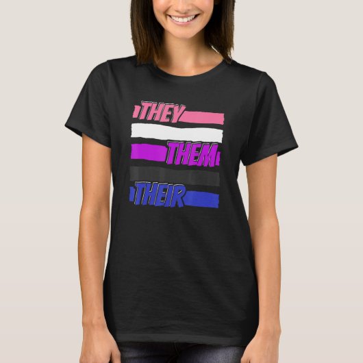 Gender Fluid Genderless - Non Binary Neutral They T-shirt (Voorkant)