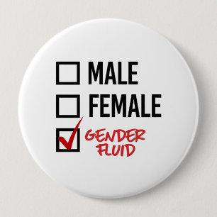 Gender Fluid - Maak je geen zorgen over mijn gesla Ronde Button 4,0 Cm