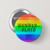 Gender-Fluid Pronouns LGBTQ Rainbow-Button Ronde Button 5,7 Cm (Voorkant /achterkant)