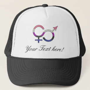 Gender Fluid Symbool in Pride Vlag Kleuren Trucker Pet