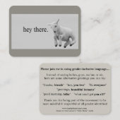 gender-inclusive conversation cards (100 qty) visitekaartje (Voorkant / Achterkant)