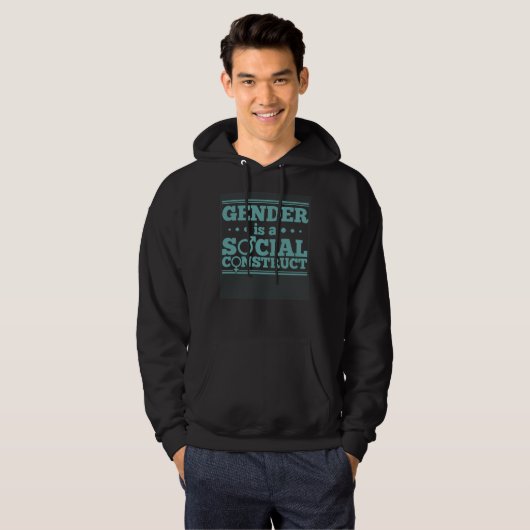 Gender Is A Social Construct Genderfluid Nonbinary Hoodie (Voorkant volledig)