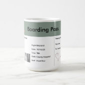 Gender Neutraal Air Ticket Zwangerschapsaankondigi Koffiemok (Center)