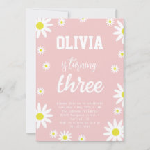 Gender Neutraal Daisy 3e verjaardagsfeestje Boho W