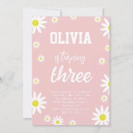Gender Neutraal Daisy 3e verjaardagsfeestje Boho W Kaart