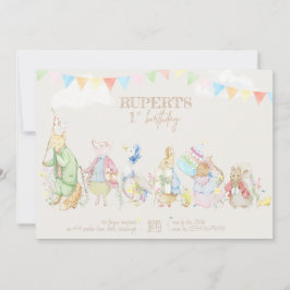 Gender Neutraal Peter het Konijn Eerste Verjaardag Kaart