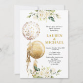 Gender Neutral Balloons Baby shower Invitation Kaart (Voorkant)
