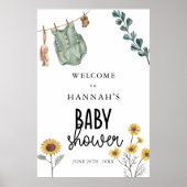 Gender Neutral Boho  Baby Shower Welcome Sign Poster (Voorkant)