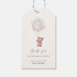 Gender Neutral Boho Balloons Baby shower Bedankt Cadeaulabel