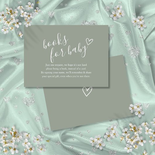 Gender Neutral Book Request Baby shower Informatiekaartje