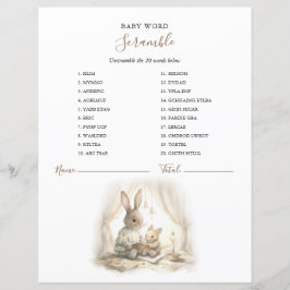 Gender Neutral bunny baby Shower