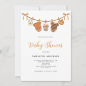 Gender Neutral Clothesline Halloween Baby Shower  Kaart (Voorkant)