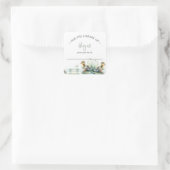 Gender Neutral Duck Baby Shower Bookplate Vierkante Sticker (Tas)
