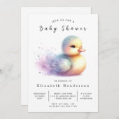 Gender Neutral Editable Duck Baby shower Kaart (Voorkant / Achterkant)