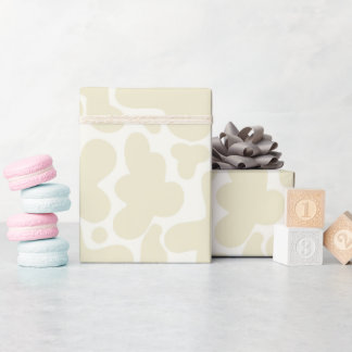 Gender Neutral Gift Wrap | Beige Cow Print Cadeaupapier