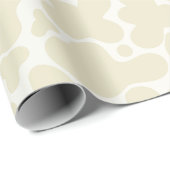 Gender Neutral Gift Wrap | Beige Cow Print Cadeaupapier (Rol Hoek)