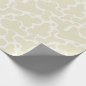 Gender Neutral Gift Wrap | Beige Cow Print Cadeaupapier (Hoek)