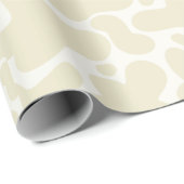 Gender Neutral Gift Wrap | Beige Cow Print Cadeaupapier (Rol Hoek)