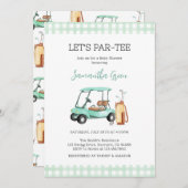 Gender Neutral Golf Baby shower Kaart (Voorkant / Achterkant)