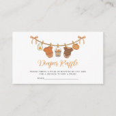 Gender Neutral Halloween Diaper Raffle Baby Shower Informatiekaartje (Voorkant)