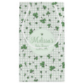 Gender Neutral Irish Clovers Baby shower Klein Cadeauzakje (Achterkant)