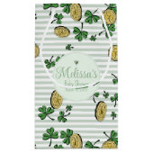 Gender Neutral Irish Clovers Baby shower Klein Cadeauzakje (Achterkant)