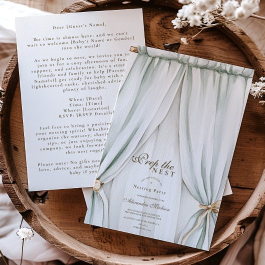 Gender Neutral Nesting Party Baby shower Kaart