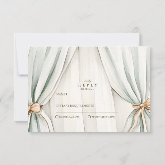 Gender Neutral Nesting Party Baby shower RSVP Kaartje (Voorkant)