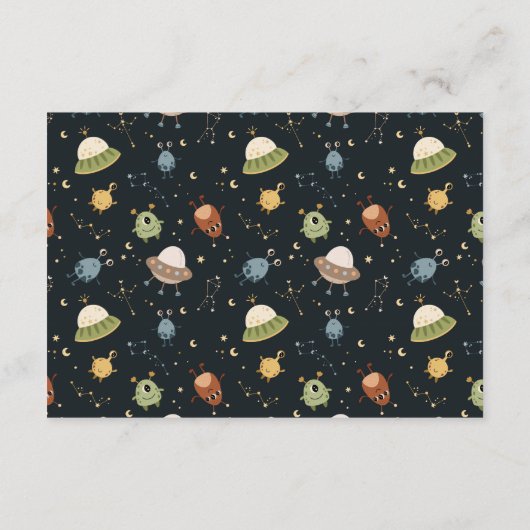 Gender Neutral Planet Diapper Raffle Informatiekaartje (Achterkant)