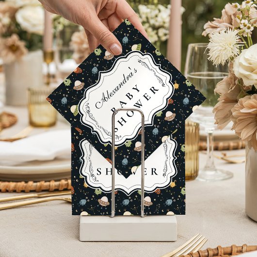 Gender Neutral Planet Safari Baby Shower Servet