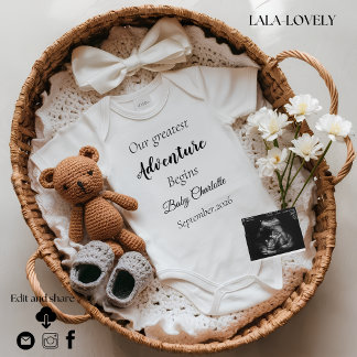  Gender Neutral Pregnancy Announcement card Aankondiging