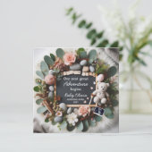 gender neutral pregnancy announcement Editable Aankondiging (Staand voorkant)