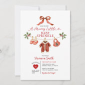 Gender Neutral Santa Clothesline Baby Sprinkle  Kaart (Voorkant)