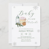 Gender Neutral Snowflake Winter Baby Shower Kaart (Voorkant)