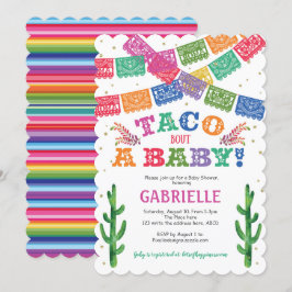 Gender Neutral, Taco over een Baby, Shower Fiesta Kaart