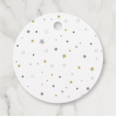 Gender Neutral Twins Baby shower Twinkle Stars Bedankjes Labels (Achterkant)