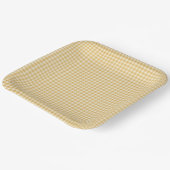 Gender Neutral Yellow Gingham Paper Plate Papieren Bordje (Gebogen)