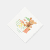 Gender Neutrale Baby Blokken en Teddy Bear Shower Servet (Hoek)