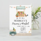 Gender Neutrale Boerenmarkt Uitnodiging Verjaardag (Staand voorkant)